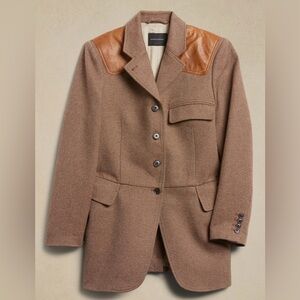Banana Republic Riding Jacket with Leather Patches NWT Sz 2